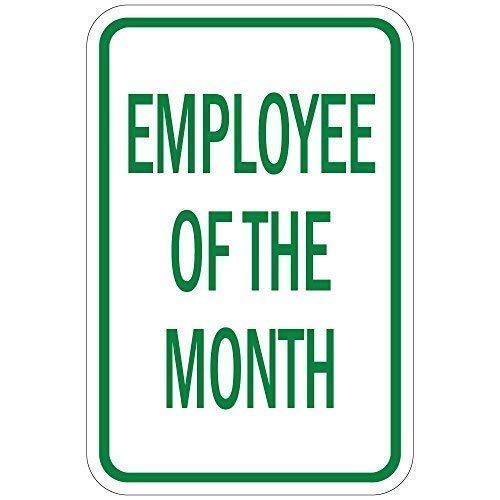 Warning Sign Employee of The Month Business 12X8 Inches Aluminum Metal Tin
