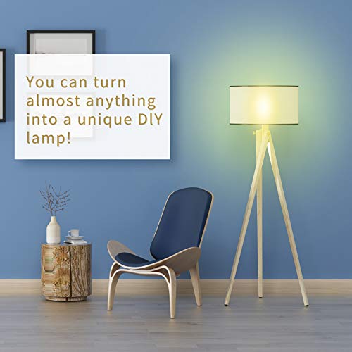 Canomo Lamp Light Kit Make A Lamp Kit With Essential Hardware, 3 Way Socket And 12 Feet Matching Cord For Diy Table And Floor Lamp (Antique Brass) #TOP3