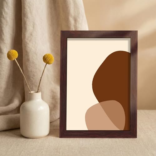 Image of LaVie Home 5x7 Picture Frame for Wall Display, 5x7 Brown Picture Frame with HD Plexiglas, 5 x 7 Poster Frame 1 Pack, Display Frame for Vertical or Horizontal, Classic Collection
