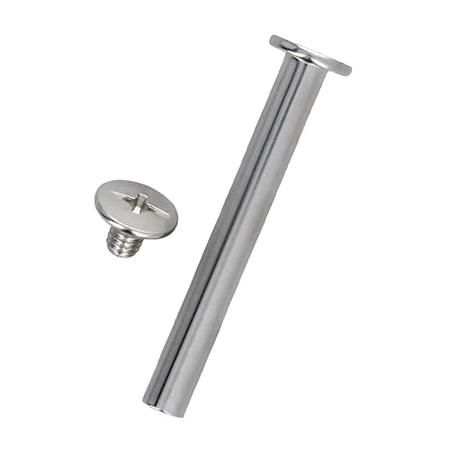 Miniatura 101 de Poste de tornillo para orificio de 3/16 pulgadas (0.197 in) de diámetro, hebilla de cinturón hembra M5x25mm, pernos de encuadernación de tuerca