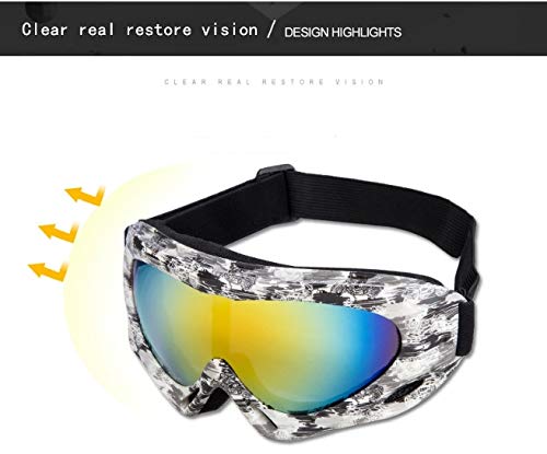 Dplus Motorcycle Goggles- Glasses Set Of 2 -Dirt Bike Atv Motocross Anti-Uv Adjustable Riding Offroad Protective Combat Tactical Military Goggles For Men Women Kids Youth Adult X500 (Colorful) #TOP2