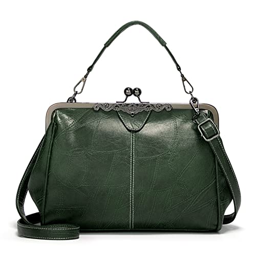 Sac à bandoulière pour femmes et filles en cuir synthétique souple noir