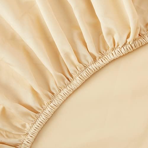 AmazonBasics 400-Thread-Count Cotton Sateen, 160 x 200 x 30 cm - Beige