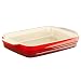 Produktbild Le Creuset Rechteckige Auflaufform, 17 x 26 cm, Für 4 Portionen, Steinzeug, Kirschrot
