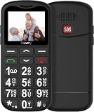 Bravonetix Telefono Cellulare per Anziani, Dual SIM, Tasti Grandi, Nero