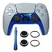 BeatCheat© PJ Electronic Ps5 Controller osłona płyty czołowej faceplate części zamienne narzędzie do otwierania nasadki do Playstation 5 Joystick obudowa środkowa pierścienie akumulatorowe, chrom niebieski