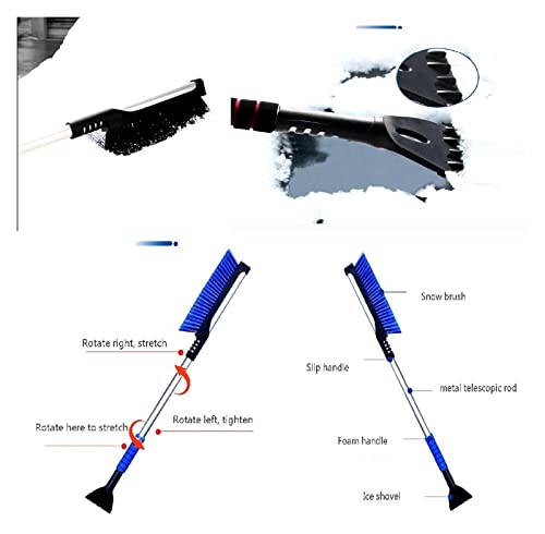 Elimina el hielo difícil y la nieve del techo con el cepillo extensible XMING 4