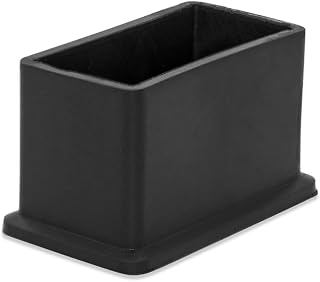 Flyshop 12 Tapas para Patas de Silla, Protectores de Suelo de PVC, con Forma Rectangular, para Muebles, 15 x 30 mm, 5/8
