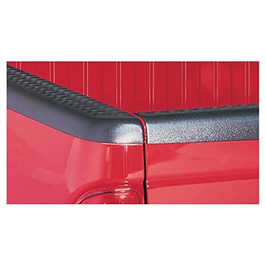 Bushwacker Ultimate BedRail Caps - DiamondBack w/o Stake Holes | 2-Piece Set, Black, Smooth Finish | 49514 | Fits 1994-2003 Chevrolet S10, GMC Sonoma w/ 6.1 Bed (Excludes Flareside)