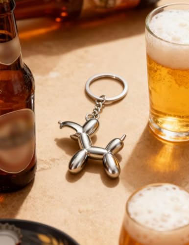 JEWSUN Balloon Dog Bottle Openers Keychain for Outdoor Campaign Bar Restaurant Dog Lover Gift