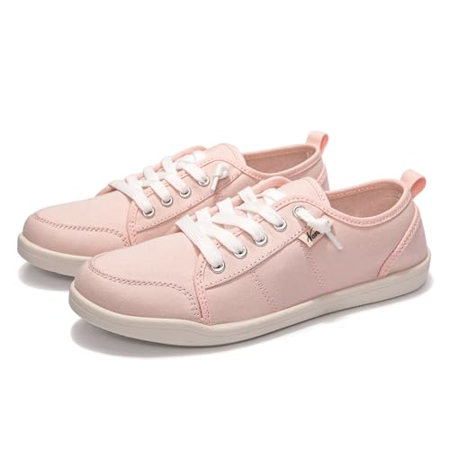 Image of Womens Slip On Shoes, Canvas Low Top Sneakers, Casual Classic Flat Shoes | Comfort Fashion Sneaker with Non Slip Rubber Outsole, Lightweight Tennis Shoes for Walking, Shopping, Picnic, Travel