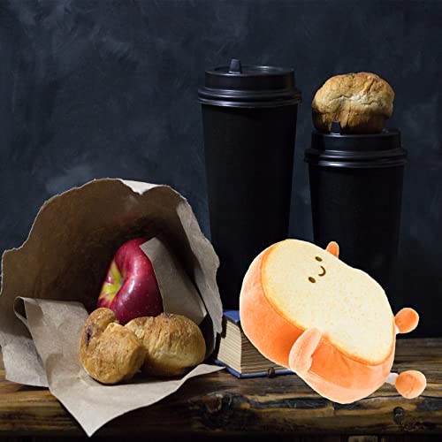 Auptiz Toastbrot Kissen - Weiches Plüschtier in Lustiger Brot Form, 3D Wurf Kissen, Cartoon Puppe Spielzeug (19×18×3cm)