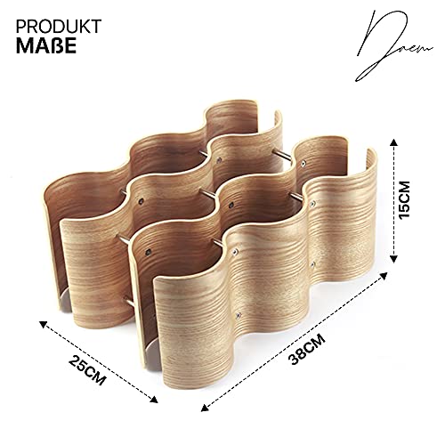 Daem Wijnrek voor 10 flessen | luxueus van hout | modern bamboe | wijnliefhebbers - Afbeelding 5