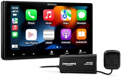 KENWOOD DMX8710S Digital Multimedia Receiver, 6.92" Capacitive Touchscreen, Wireless Apple CarPlay & Android Auto | Plus SiriusXM SXV300v1 Connect Vehicle Tuner Kit