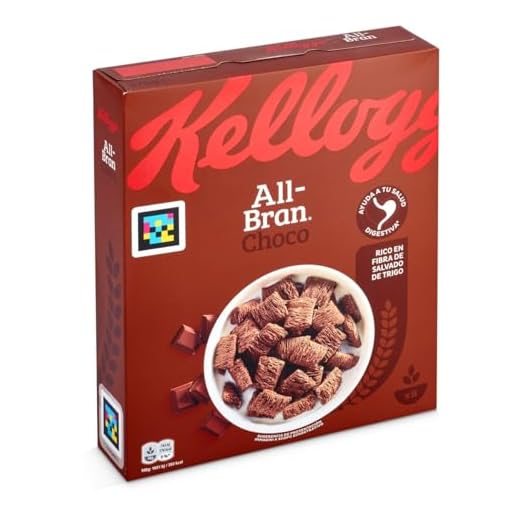 Kellogg's All-Bran Choco Almohadillas de Cereales, de Trigo Integral, 375g