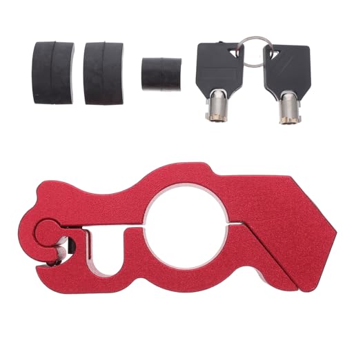 Candado de manillar para motocicleta y scooter con bloqueo de freno en color rojo resistente