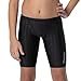 Flow Swim Jammer - Boys Youth Sizes 20 to 32 in Black, Navy, and Blue (28, Black Crescents)