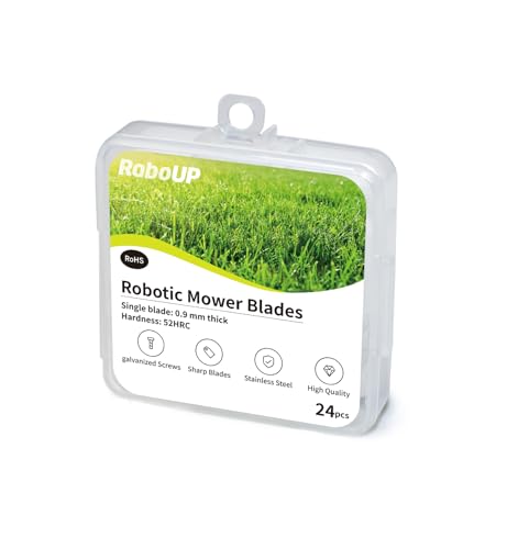 RoboUP Robot Mower Replacement Blades 24Pcs, Premium Stainless Steel Sharp Cutting Blades for Robotic Lawn Mower