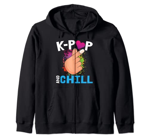 K-Pop and Chill Kpop K pop Finger Kapuzenjacke