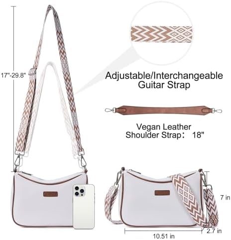 CLUCI Shoulder Bag, Clutch Purse for Women, Small Crossbody Bag, Vegan Leather Handbag Clutch Hobo Purse