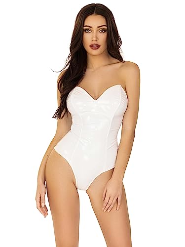 Leg Avenue Vinyl boned bodysuit, L