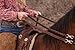 CHALLENGER Western 7 Feet Rolled Braided Brown Genuine Leather Grip Barrel Reins 805LR15BR