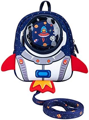 JiePai Rocket Toddler Kids Backpack with Harness Leash for Boys G...