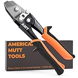 AMERICAN MUTT TOOLS Sheet Metal Hand Notcher, Sheet Metal V Notcher – Cuts 30 Degree V Notch in Sheet Metal – Ductwork Notching Tool, Upholstery Hand Notcher, Sheet Metal Notcher, Ductwork Tools