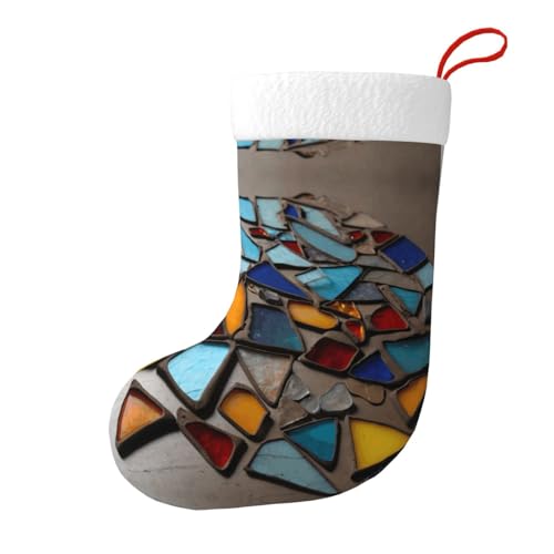 Calze decorative di Natale YYHWHJDE Sparse Frammenti variopinti che stampano per la festa di Natale