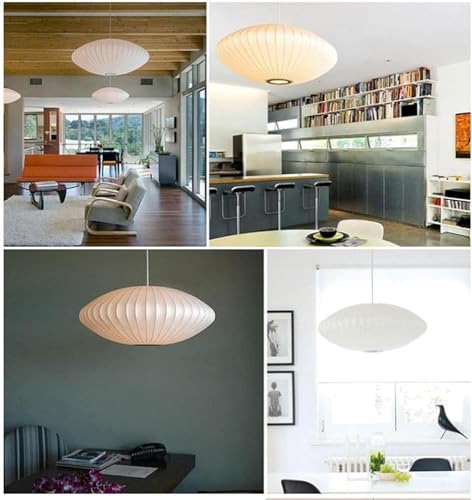 FWX Żyrandol E27 oświetlenie restauracji nowoczesny minimalistyczny kryty wisiorek lekki materiał biała latarnia lampa wisząca salon kawiarnia bar kreatywna metalowa lampa sufitowa (Size : 60cm)