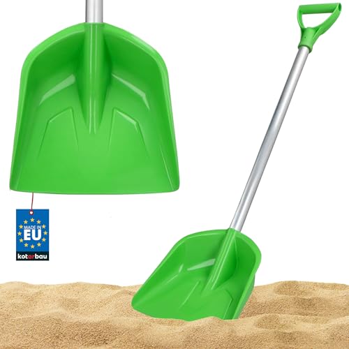KOTARBAU® Łopatka dla Dzieci do Piasku, 71,5 cm, Łopata Dziecięca do Śniegu, Duża Szufla dla Dzieci, Aluminiowy Trzonek, Zielona