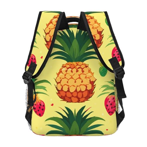 Mochila de senderismo EdWal con estampado de piña e impermeable para ordenador 4
