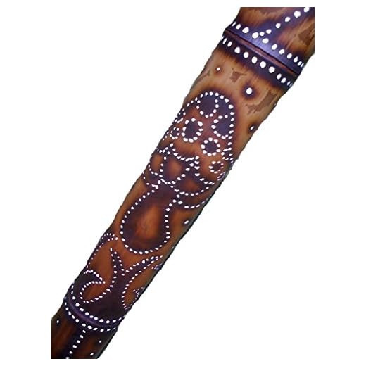 Hand Crafted, Fire Roasted Didgeridoo 52"-54" L, 1.5"-3" diameter - Mushroom
