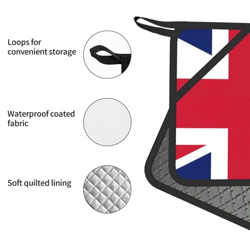 Kit de cuisine imprimé drapeau britannique isolant et antidérapant - 6