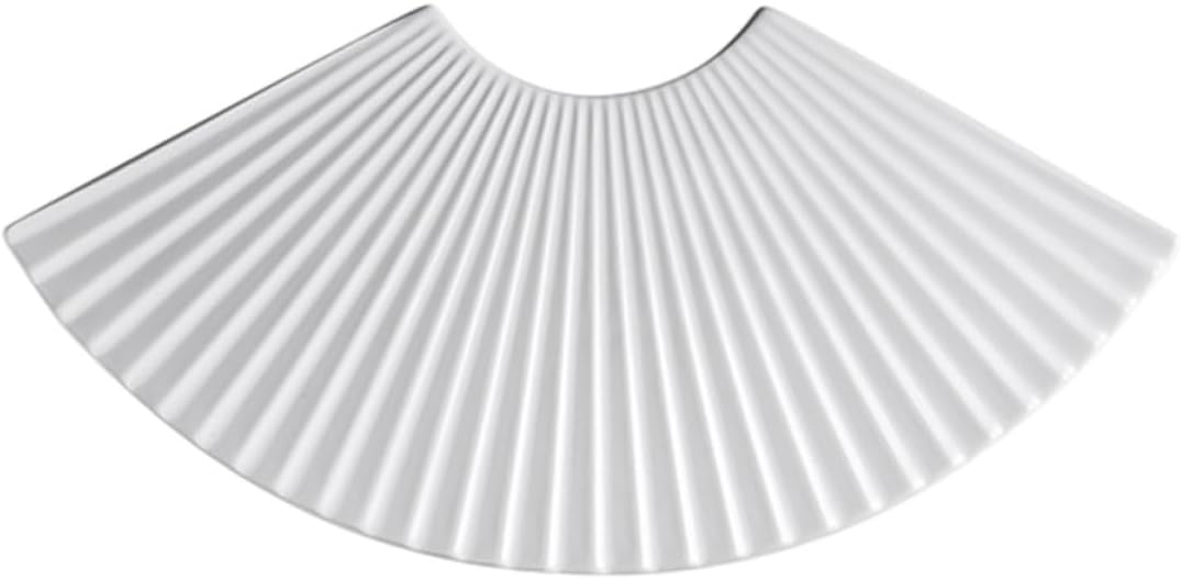 KICHOUSE Ceramic Sushi Dish Plate Fan-shaped Japanese Style Serving Plate for Desserts and Sushi Easy to Clean Serviceable for Home and Bistro Use