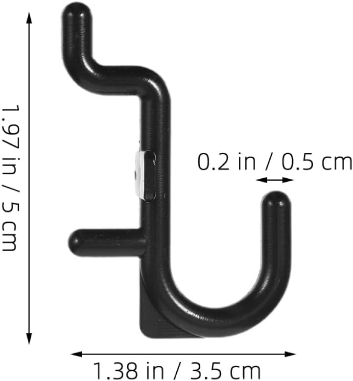 50pcs Plastic Pegboard Hooks J-Shaped Hanging Hooks for Garage Tool Organization, Small Pegboard Hangers for Workshop and Wall Storage