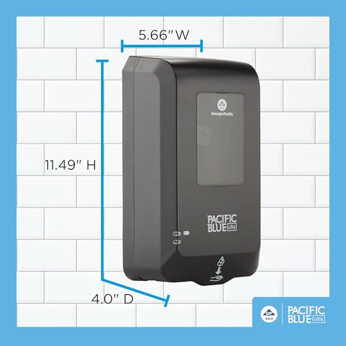Georgia-Pacific (53590) Pacific Blue Ultra Automated Soap Dispenser, Black, Wall Mounted, Easy To Install & Maintain, Batteries Included by Georgia-Pacific - Image 5