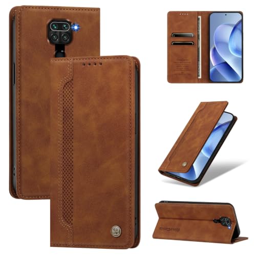 Jiajihua Phone Case Compatible with Redmi 10X 4G / Note 9 4G Brown