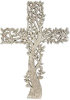 DeLeon Collections Tree of Life Wall Cross - Rustic Stone Look Decorative Spiritual