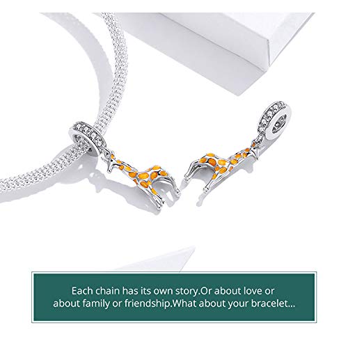 Animal Charm Color Crystal 925 Sterling Silver Charms Butterfly Charm For Pandora Bracelet Women Diy Necklace Pendant (Giraffe Charms) #TOP3