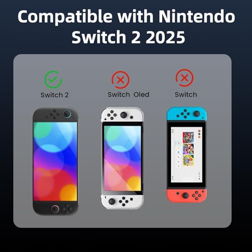 FIWWAT Protective Case for Nintendo Switch 2 (2025), TPU Middle Frame & PC Front Protector 360° Protection, Non-Slip Ergonomic Grip, Shockproof & Anti-Scratch Shell Cover , Purple by FIWWAT - Image 2