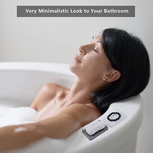 Kajuda Self Draining Soap Dishes， Premium Silicone Soap Holder, Soap Tray Saver For Shower Bathroom Kitchen Sponges, Non-Slip Design, Bar Soap Dish To Keep Soap Dry， Easy Clean (White) #TOP6