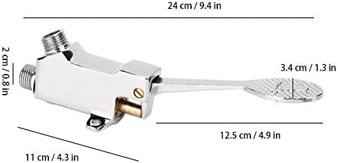 Foot Pedal Faucet for Sink - Yosoo Brushed Copper Finish Hands-Free Faucet with Pedal Accessories, Ideal for Bathroom or Kitchen Use