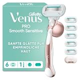 Gillette Venus Pro Smooth Sensitive Rasierer Damen, Metall, Rosegold
