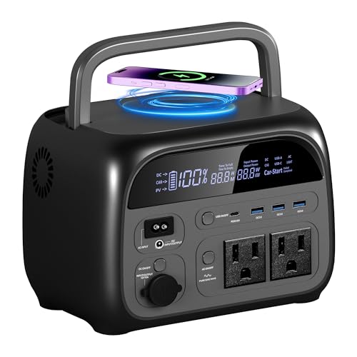 CTOLITY Portable Power Station,345Wh LiFePO4 Battery,Solar Generator with 500W AC QC3.0 USB-C Output for Home Use Camping Travel RVs Emergencies(Solar Panel Optional)