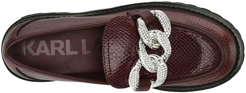 Karl Lagerfeld Paris Women's Giana-Slip On Shoe Loafer Flat, Andorra Brown, 9 | Image 4