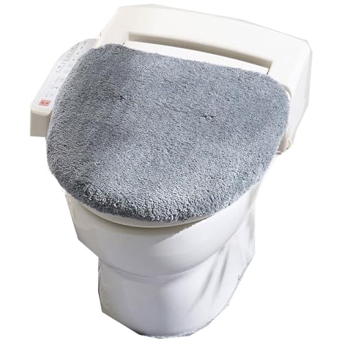 ベルーナ(BELLUNA) トイレマット ロング 洗える おしゃれ トイレカバー フタカバー スリッパ＆ペーパーホルダー 耳長 ワイド マイクロ素材 滑り止め 抗菌防臭 ふわふわ へたりにくい 単品 (283970-501)