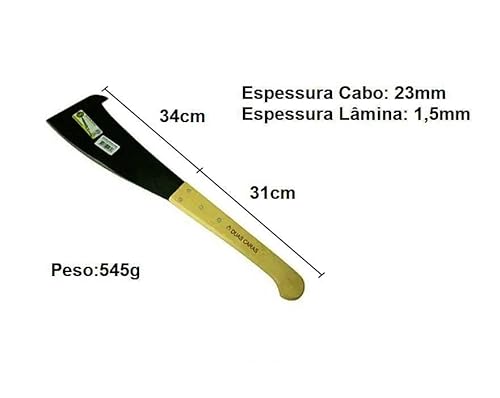 Facão Podão Para Cortar Cana 65Cm Lâmina Peito De Pomba