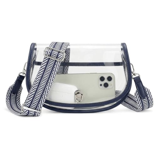 Image of Wuflyover Clear Bag for Stadium Events, Clear Purse Crossbody Bag for Women