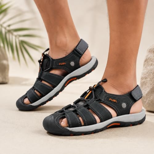 Image of FUEL Soldier-08 Flexible Fisherman Comfortable & Breathable Sporty Look Outdoor Sandals for Men in Protective Bump Toe with Anti-Skid & Trendy Footwear